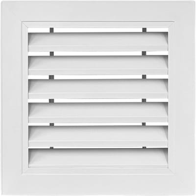 Ventilatierooster - Louvered Vent - Luchtstroom Regeling - Dierenbescherming Ontwerp - 400 x 400 mm - Wit