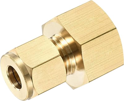 Compressietubes Bevestiging, Rechte Koppeling Adapter van Messing, Geschikt voor 8mm Buizen met G1/2 Vrouwelijk Schroefdraad