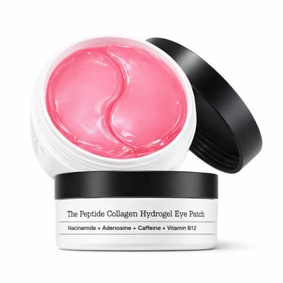 COSRX Pink Peptide Collagen Hydrogel Eye Pads (60 stuks) – Oogpatches met Cafeïne tegen Donkere Kringen, Wallen & Rimpels – Koreaanse Skincare