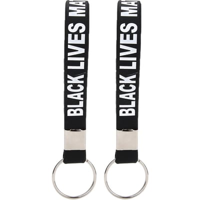 2 stuks Sleutelhanger Sleutelring Siliconen Unisex Armbanden met Speciale Letter voor Vrouwen MannenBLAUW black