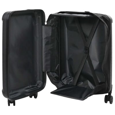 vidaXL - Koffer - met - slot - Zwart - 43 - x - 27 - x - 66 - cm - ABS - Kunststof