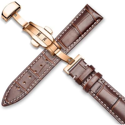 Horlogeband 18mm 19mm 20mm 21mm 22mm 24mm Kalf Lederen Horlogeband Alligator graan Horlogeband voor Tissot Seiko 23mm gray