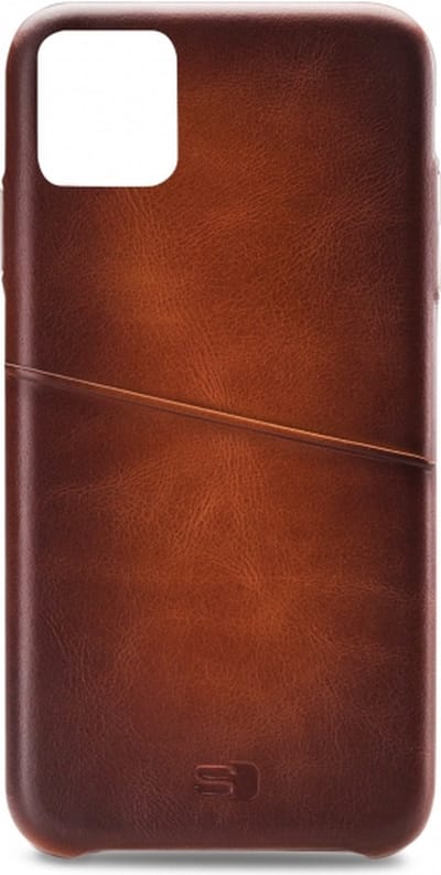 Hoesje - Senza - Desire Cardslot Serie - Echt Leer Backcover - Burned Cognac - Hoesje Geschikt Voor Apple iPhone 11
