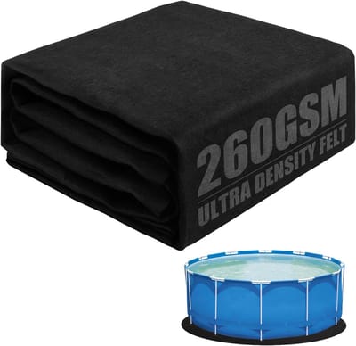 Zwembadzeil, rond, 3 m, zwembadonderlegger, vloerbeschermzeil, zwembad, vloerfolie, zwembadonderlegmat, grondzeil voor Easy Set- en framezwembaden, rond