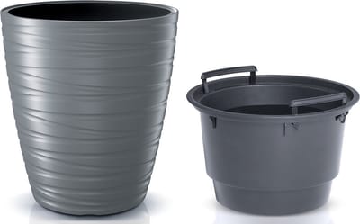 Kunststof Bloempot Grijs - Ø47 cm – Hoogte 52 cm
