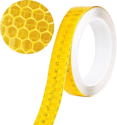 Reflective Tape - Zelfklevend - 2cm x 10m - Geel - Veiligheidswaarschuwings tape - Hoge zichtbaarheid voor voertuigen - Auto's - Trailers - Botenen
