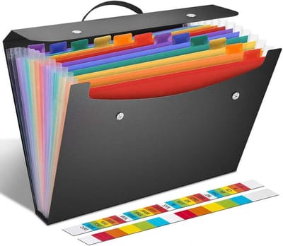 Bestand Organizer met 13 Vakken, Dubbele Schouderband en Verstelbare Strap voor Efficiënte Opslag