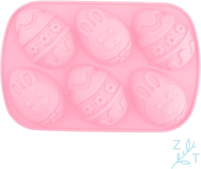 ZijTak - Paasei silicone mal - Chocoladevorm - Paasvorm - Paaseivorm - Chocolade moule - Bakvorm - Roze - Pasen - Chocolade vorm - Cake - Gebak - Siliconen - Dessert - Herbruikbaar