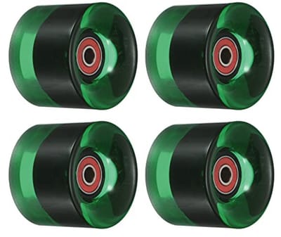 60mm Longboard Wielen met Lager ABEC-9 - 4 Pack Vervangingswielen voor Skateboards en Cruisers - 80A