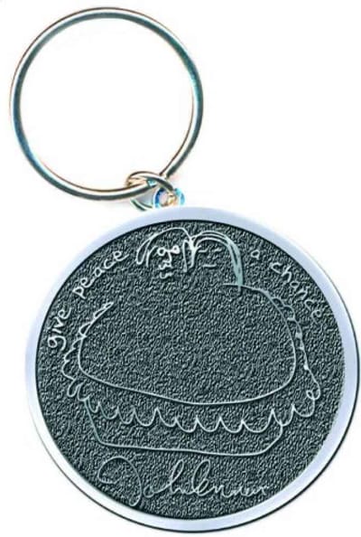 John Lennon Sleutelhanger Give Peace a Chance Grijs