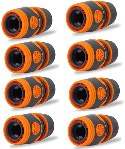 TOVBMUP Slangaansluiting 1/2" - voor slangbegin en -einde - geschikt voor aansluiting op alle originele systeemcomponenten - UV- en vorstbestendig - 8 stuks