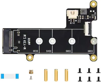 M.2 Key-M NVMe SSD Shield voor Raspberry Pi 5 - Snelle Geheugenuitbreiding, Betrouwbare Prestaties en Eenvoudige Installatie