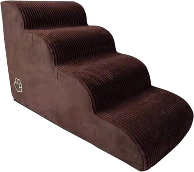 Huisdiertrap - Honden trappetje - Op meubels - Flexibele vier lagen - 41 x 317 x 277 cm - Bruin