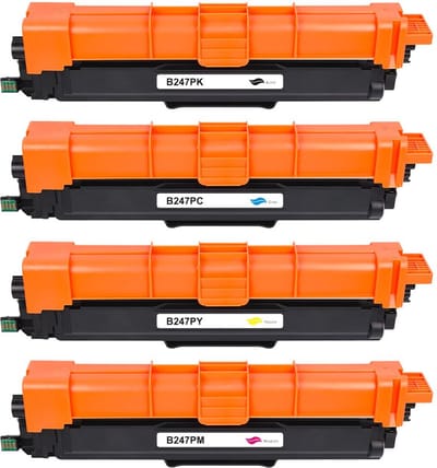 Brother TN-247BK - Toner Cyaan|Geel|Magenta|Zwart - 9.900 pagina's - Huismerk Compatible - Geschikt voor Brother DCP-L3510CDW Brother DCP-L3517CDW Brother DCP-L3550CDW Brother HL-L3210CW Brother HL-L3230CDW Brother HL-L3270CDW Brother MFC-L3710CW