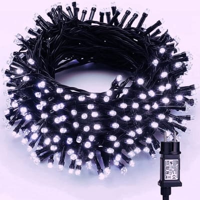 Waterdichte Kerstverlichting Voor Buiten 30m - 300 LED's - Koud Wit - 8 Modi – Ideaal Voor Tuin - Boom - Huis En Feestdecoratie