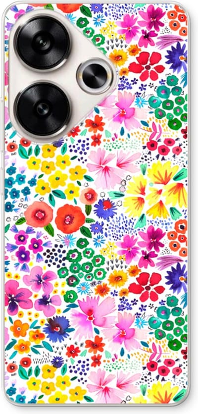 Case Company® - Hoesje geschikt voor Xiaomi Poco F6 hoesje - Little Flowers - Soft Cover Telefoonhoesje - Bescherming aan alle Kanten en Schermrand