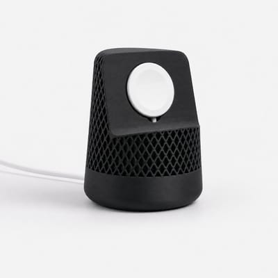 Skushy Apple Watch Oplaadstandaard HomePod Design - Apple Watch Houder - Laadstation - Nachtkastje Dock - Bureau Docking Station - Oplaadhouder - Kabel Organizer - Magnetische Oplader Houder - Smartwatch Stand - Zwart