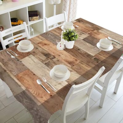 Rechthoekige Tafelkleden met Houttextuurprint voor Tafel Bruiloftsdecoratie Waterdichte Koffietafelhoes Vlekbestendig Tafelkleed 85x85cm