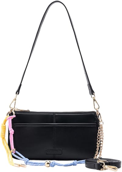 SEIDENFELT MANUFAKTUR schoudertas Deje Crossbody Bag Black zwart