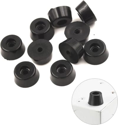 FSW-Products - 4 Stuks Rubberen Voetjes - Onderzetters en Stootdopjes - Rubber Deurstopper - Meubelonderzetter - Trillingsdempers - Antislip Bescherming - 18 x 15 x 5 mm