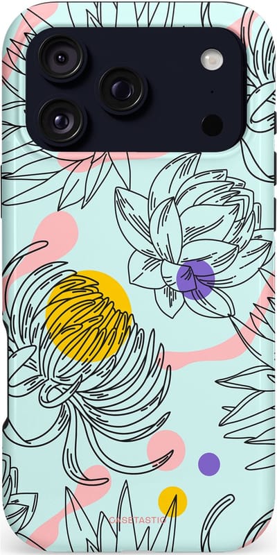 Casetastic hoesje geschikt voor Apple iPhone 17 Pro Max - MagSafe - Dubbellaagse bescherming - Wildschets - Fashion Case - Zilver Wit Saliegroen Lichtroze