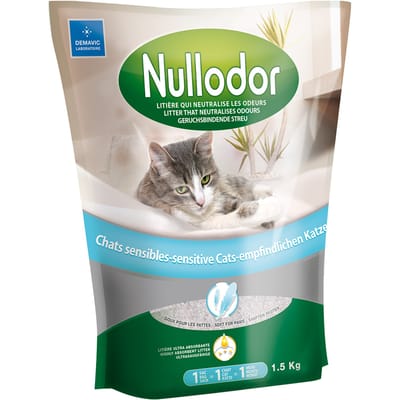 1,5kg Nullodor Sensitive kattenbakvulling