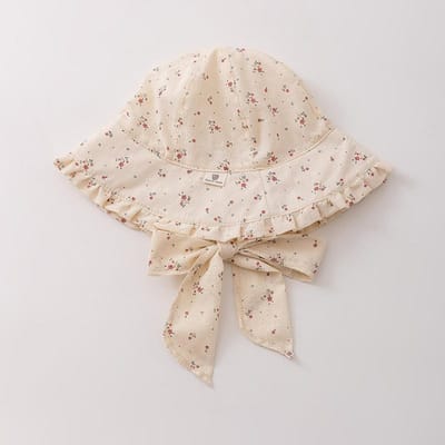 Lente en Herfst Dunne Stijl Koreaanse Stijl Trendy Baby Meisje Vissershoed Zonbescherming Grote Hoed (42-48cm) beige