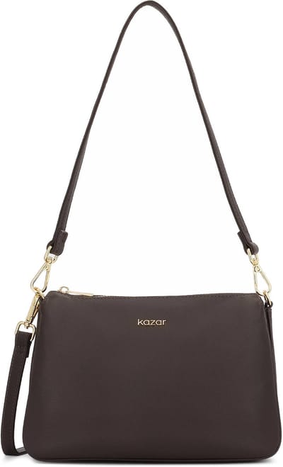 Small brown handbag with two straps