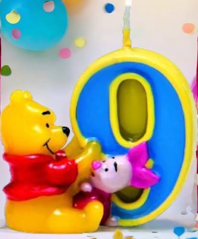 Disney kaars verjaardag winnie the pooh nr 9