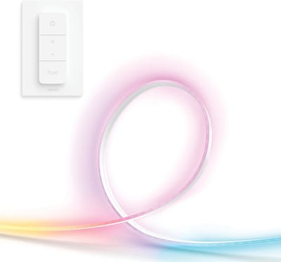 Philips Hue Essential Flex LED strip 5 meter - Wit en Gekleurd Licht - Light Strip - Incl. Hue Dimmer Switch - Hue White and Color Ambiance