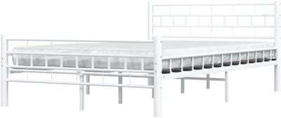Metalen Bedframe - Ledikant Frame - Goede Nachtrust - Stevige Lattenbodem - 140x200 cm - Wit