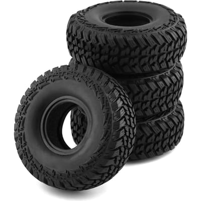 4 stuks Afstandsbediening Crawler 1.9 Rubber Autobanden 120*50*45mm Vervanging voor TRAX4 RC4WD D90 Axiale zwart