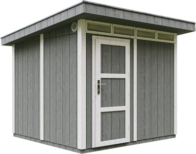 Timbela M903-CAVERN STEEL - LP SmartSide Tuinhuis op houtbasis - 6 m² - 294x279xH237 cm - met vloer en verf