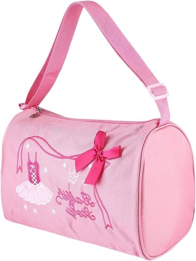 Grote capaciteit verstelbare ballettas voor meisjes - Kinderen Dans Ballet Zwemtas Rugzak - Meisjes Ballet Embroidered Draagtas met Nylon Stof - Roze