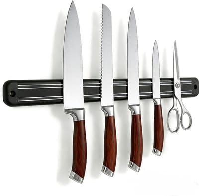 Magnetische Messenset Houder – 33,5 cm – Magneetstrip voor Messen, Keuken en Gereedschap – Wand- of Koelkastmontage – Multifunctioneel