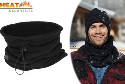 Thermo Fleece Nekwarmer – Unisex – Zwart - One Size - Sjaal Heren - Sjaal Dames