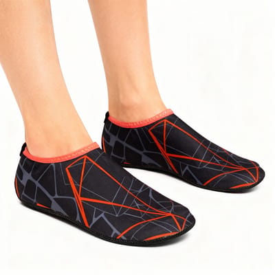 Snel drogende zwemschoenen - Ademende strandschoenen - Zachte en lichte schoenen op blote voeten - Anti-Slip Zwemschoenen - Bedrukte duiksokken - Waterschoenen voor Volwassenen - Geschikt voor cruisen, zwemmen, strand, zwembad, surfen - M