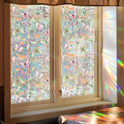 Dailygoods - Opaque Rainbow Raamfolie - Kleurvolle Privacy Film voor Decoratie en Bescherming
