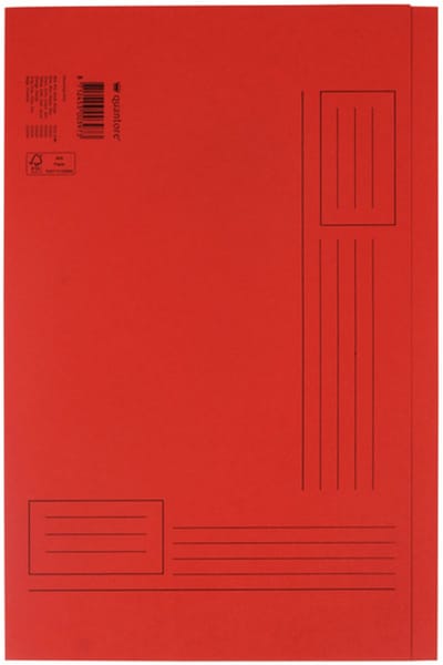 Vouwmap Ongelijk Folio Huismerk Rood