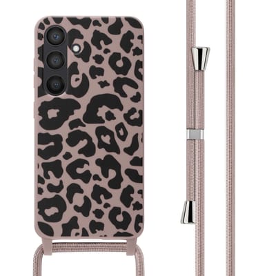 imoshion Hoesje - Geschikt voor Samsung Galaxy S24 - Siliconen design hoesje met koord - Animal Pink