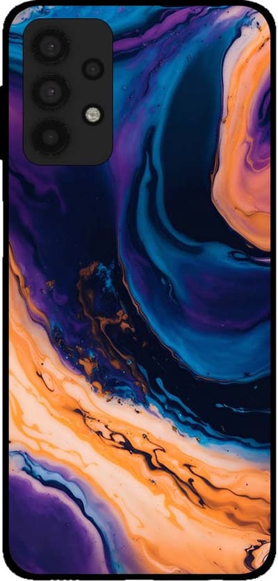 Smartphonica Telefoonhoesje voor Samsung Galaxy A32 5G marmer look - backcover marmer hoesje - Blauw geschikt voor Samsung Galaxy A32 5G