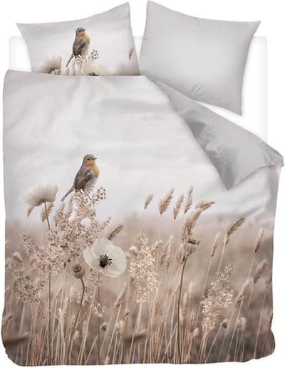 Snoozing White Poppy Dekbedovertrek - Lits-jumeaux - 240x200/220 cm - Grijs