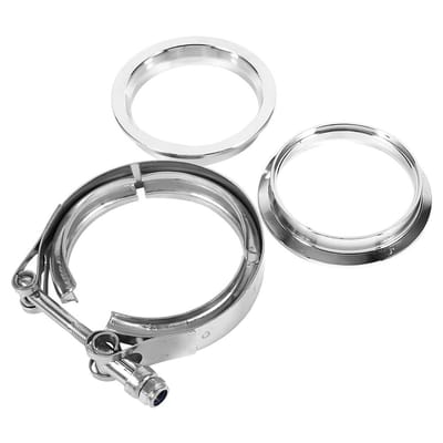 Dailygoods- Uitlaatklem 3 Inch - Roestvrij Staal - V-Band - Flensset - V-Slangklem - Turbo Downpipe - Uitlaatbeugel