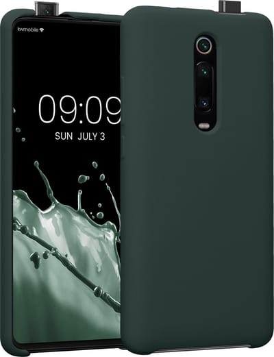 kwmobile telefoonhoesje geschikt voor Xiaomi Mi 9T (Pro) / Redmi K20 (Pro) - Hoesje met siliconen coating - Smartphone case in mosgroen