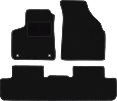 Zwarte velours vloermatten voor: Chevrolet Tacuma minivan (2000-2011)
