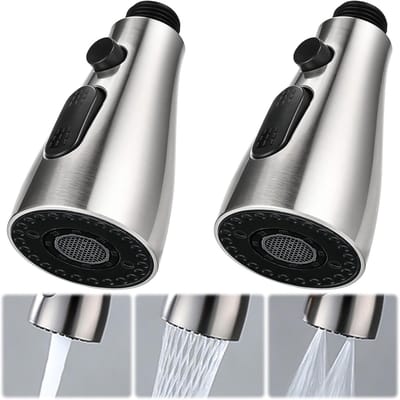 3-in-1 Keukenmengkraan Spraykop met Anti-Spat Functie, Verstelbare Douchestraal voor Keuken en Badkamer, G1/2 Aansluiting