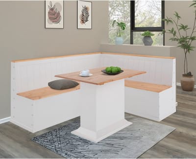 Sara-Eettafel Fix Top - Wit honig 105 x 65 x 75 cm