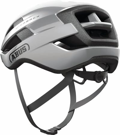 Fietshelm ABUS WINGBACK gleam silver L - 57-61 cm - zilver - Geschikt voor gebruik op racefietsen - gravelbikes - 270 g