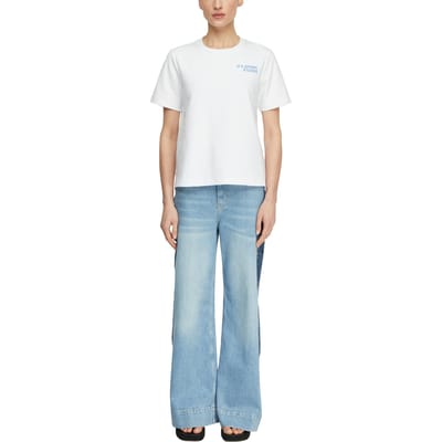 Oversized T-shirt met ronde hals en opvallende print voor dames COMMA