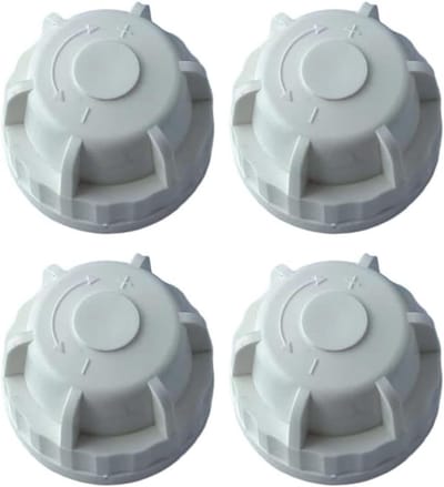 Radiatorknop Covers - Ventiel Kappen - Verwarming Instellen - M30 x 1.5 Schroefdraad - 4 Stuks - Wit